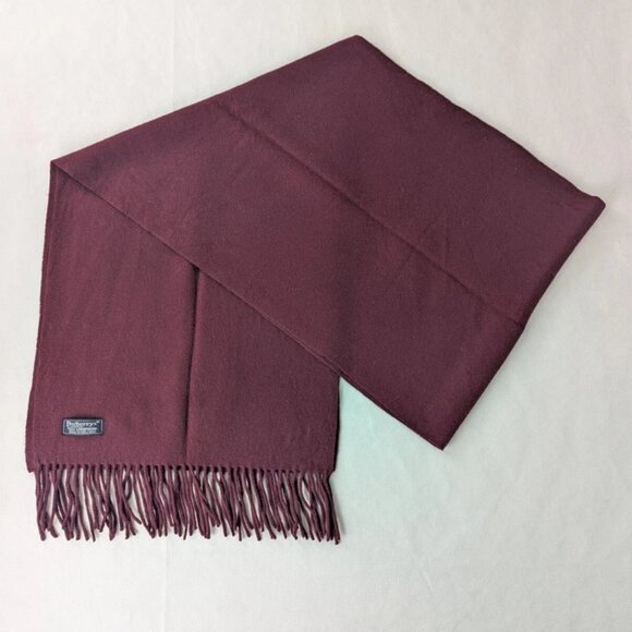 BURBERRY London Knit 100% LambsWool Neck Warmer Maroon SCARF - Picture 1 of 7